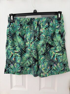 chubbies Men's Tropical Green Leaf Athletic Shorts